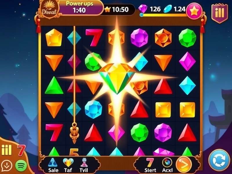 Diamond Legacy gameplay screenshot showing gem matching
